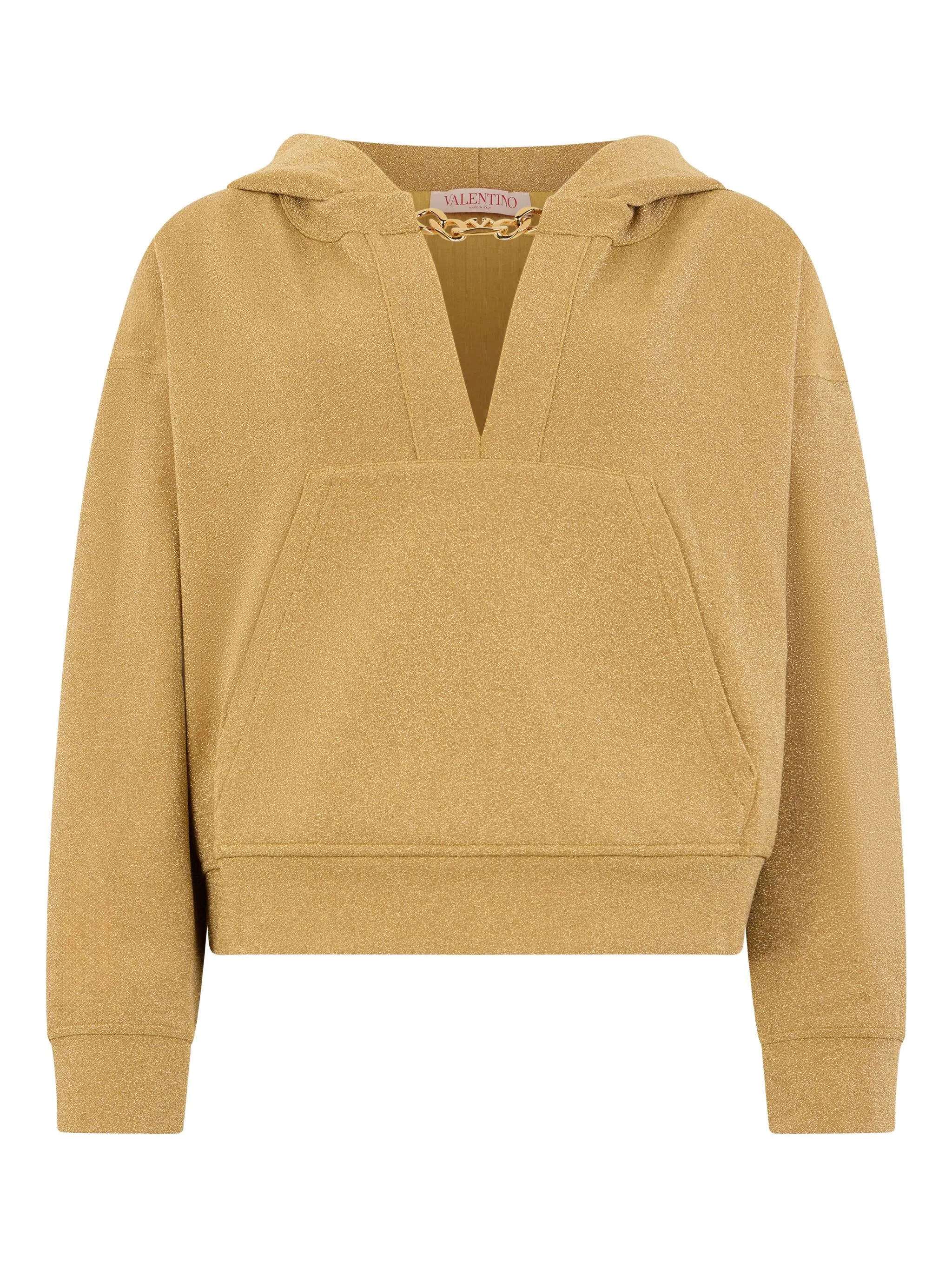 

Худи с эффектом металлик и логотипом VLogo Signature Valentino Garavani, золотистый