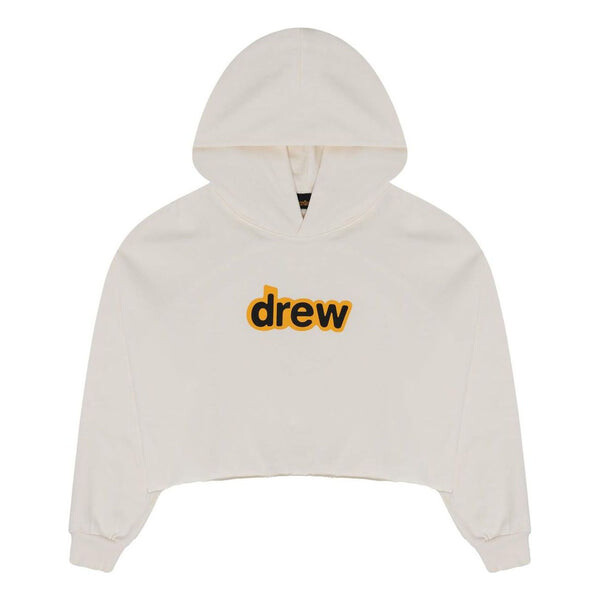 

Толстовка secret cropped hoodie 'off white' Drew House, белый
