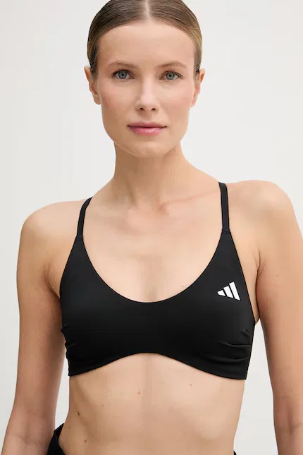 Спортивный бюстгальтер с низкой поддержкой Optime Essentials Adidas Performance, черный — фото 4