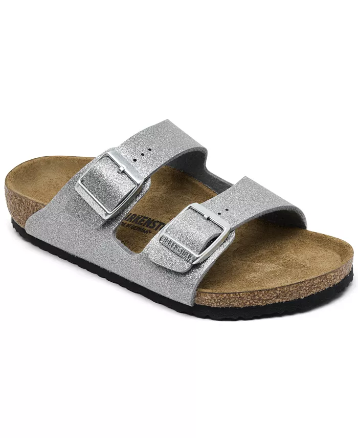 

Детские сандалии Arizona Birko-Flor от Finish Line Birkenstock, серебряный