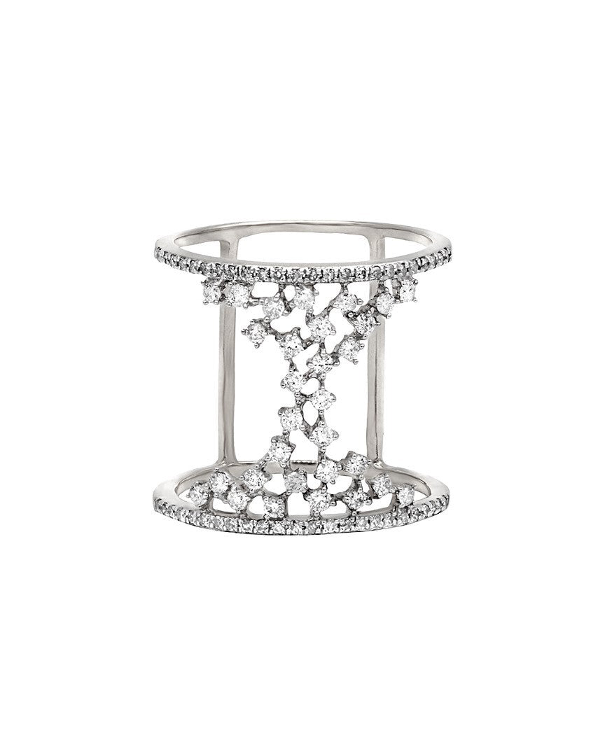 

Кольцо из 14-каратного белого золота с несколькими камнями Diana M., белый