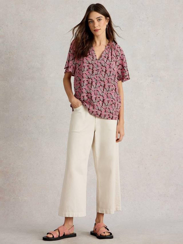 

Топ с короткими рукавами Sophia из вискозы LENZING ECOVERO White Stuff