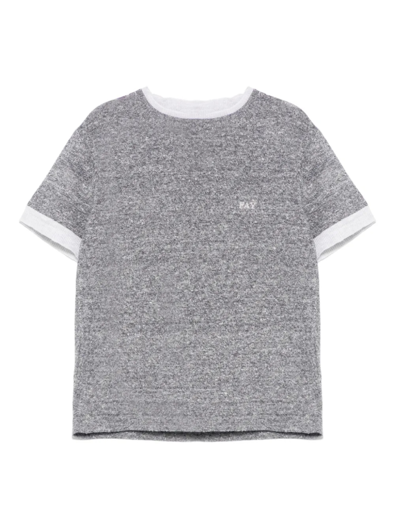 

Fay Kids футболка с вышитым логотипом, серый