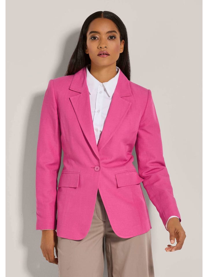 

MADELEINE Длинный блейзер кораллово-розового цвета