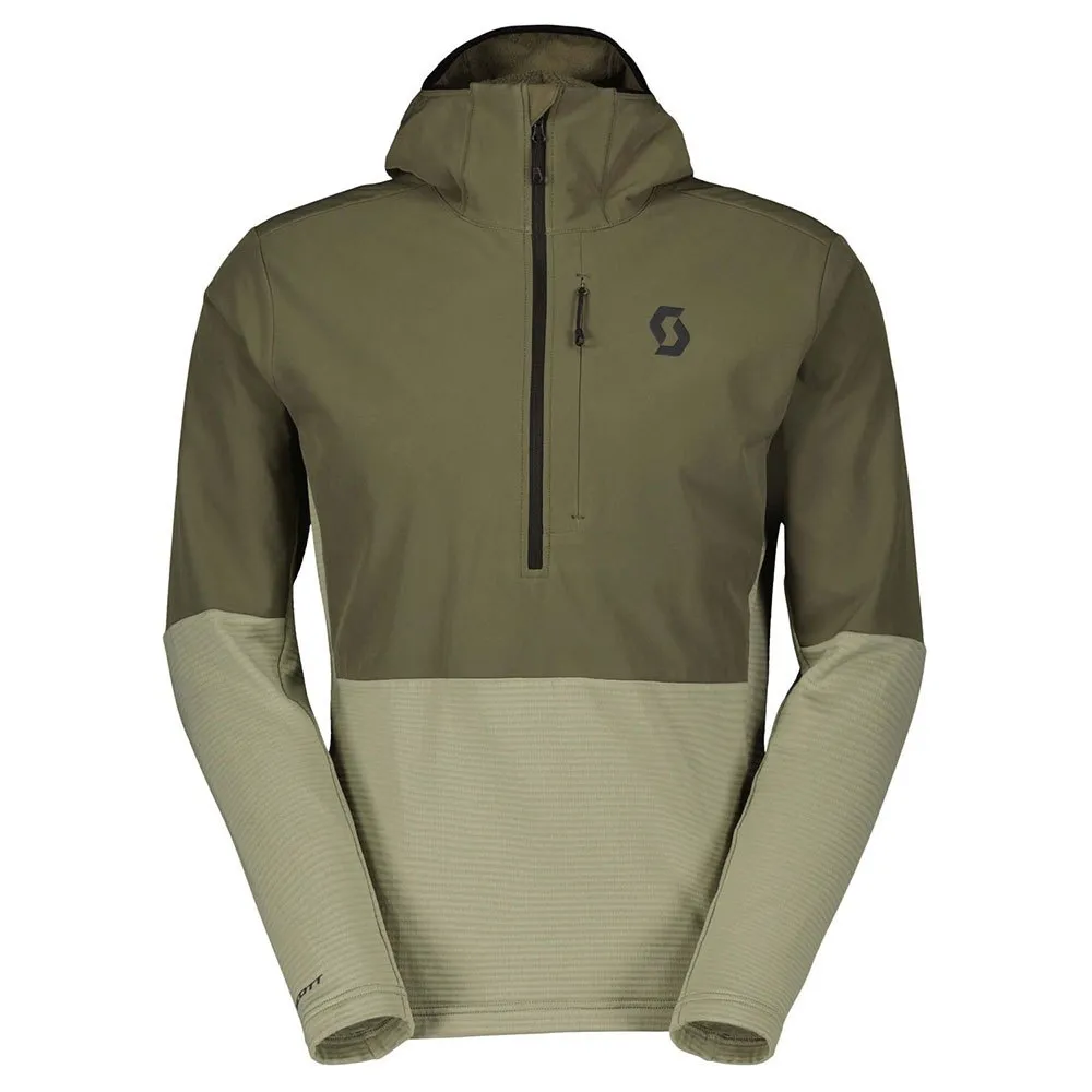 

Флис Scott Defined Tech Hybrid half zip, зеленый