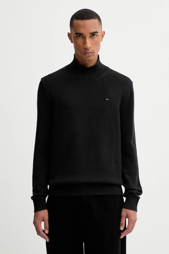 

Хлопковый свитер Tommy Jeans, черный
