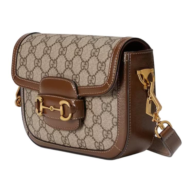 Миниатюрная женская сумка через плечо из канваса Gucci — фото 3