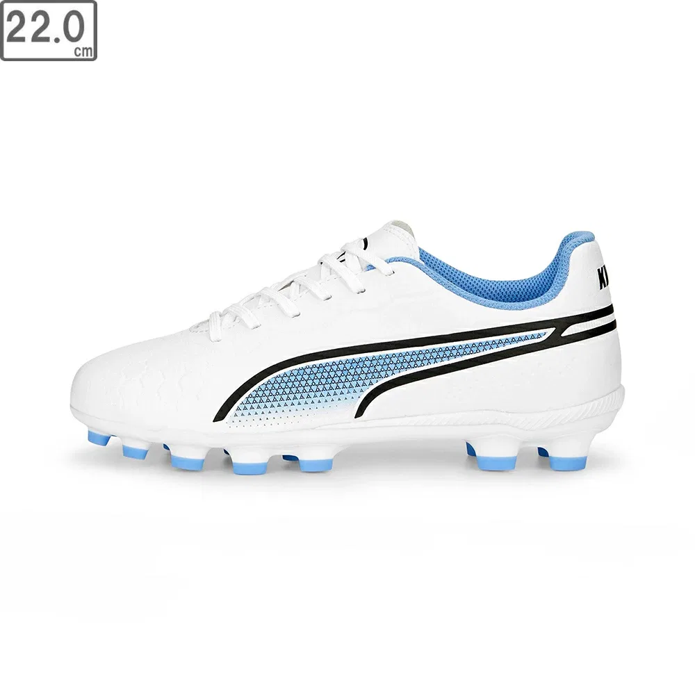 Детские футбольные бутсы Puma King Match, белый/синий, размер 22.0cm - 34.5 RU