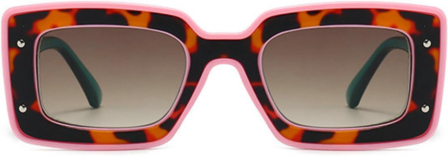 

Хелена 2024 мода Женские прямоугольные солнцезащитные очки UV400 Толстая оправа Квадратные солнцезащитные очки в стиле панк с леопардовым принтом Для женщин и мужчин S65 helena, Demi