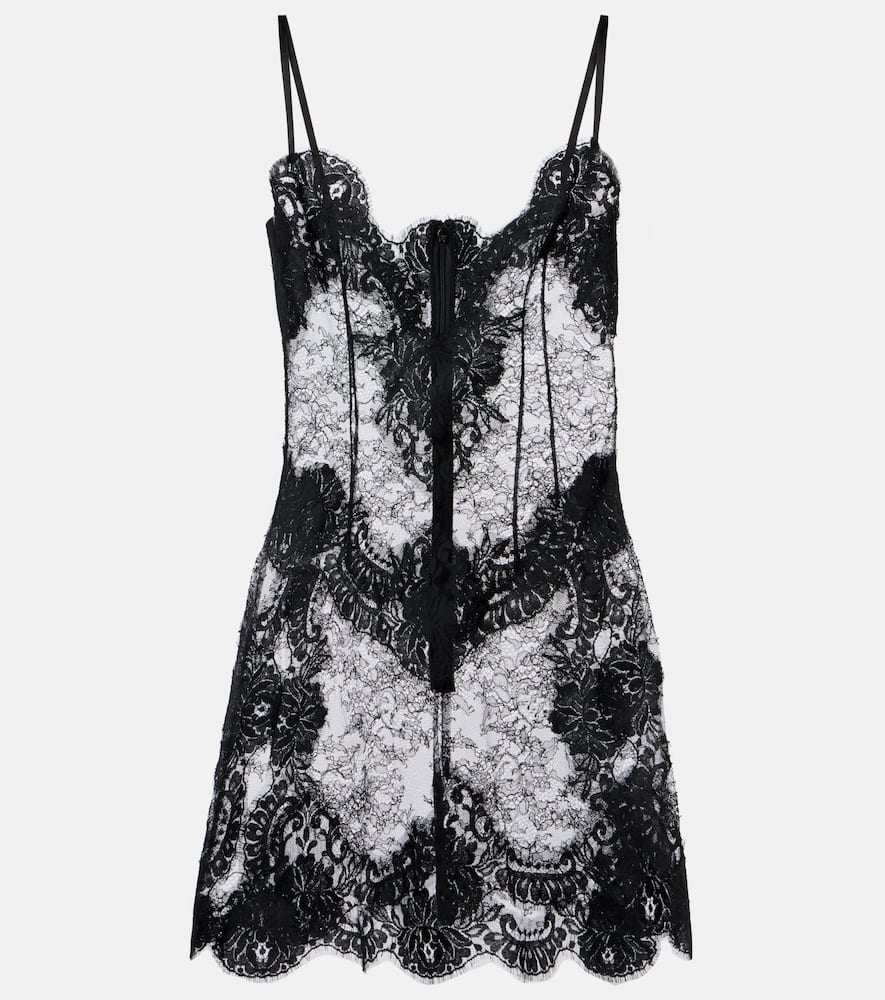 

Мини-платье из ажурного шифона Dolce&Gabbana, Nero