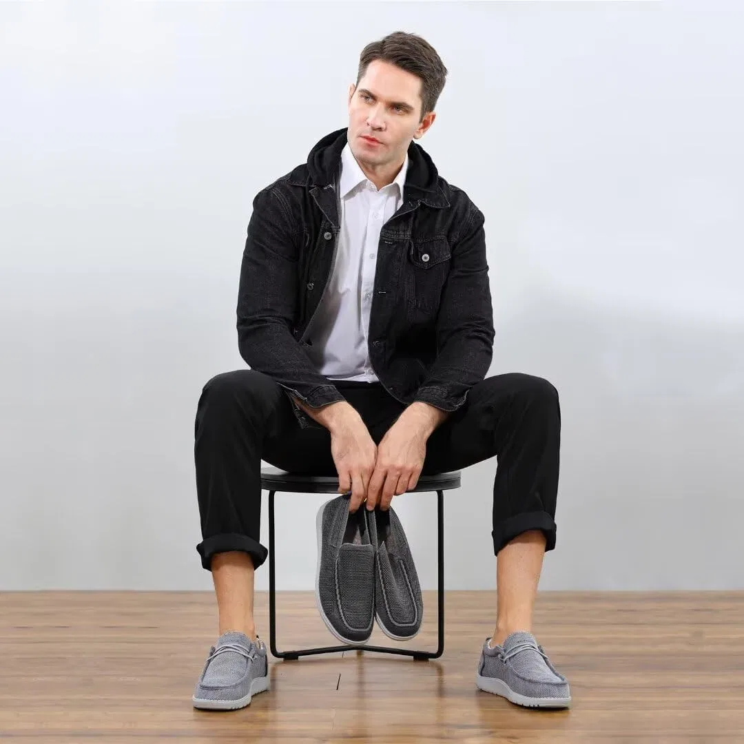 Мужские удобные лоферы 1TAZERO с широкой колодкой и поддержкой свода стопы, черные — фото 2