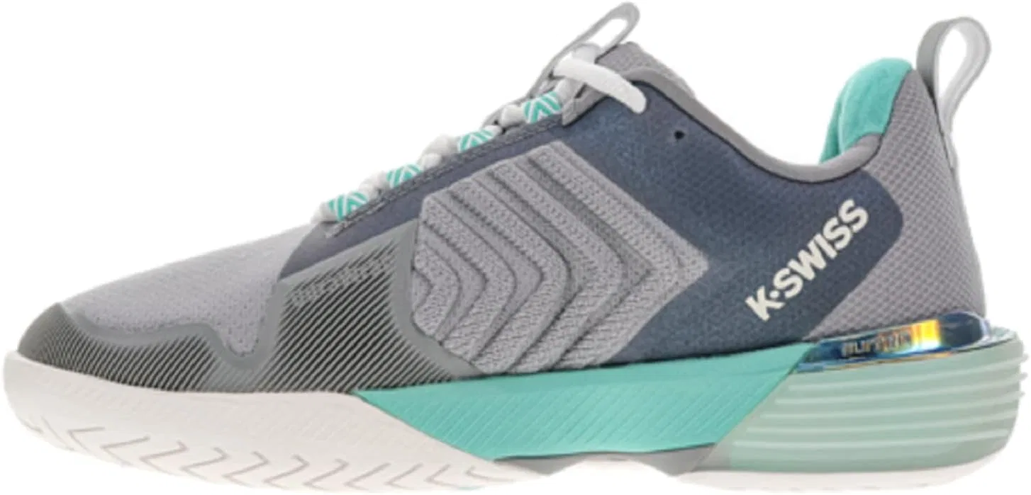 Кроссовки теннисные K-Swiss Ultrashot 3, цвет Alloy/Brilliant White/Turquoise — фото 3