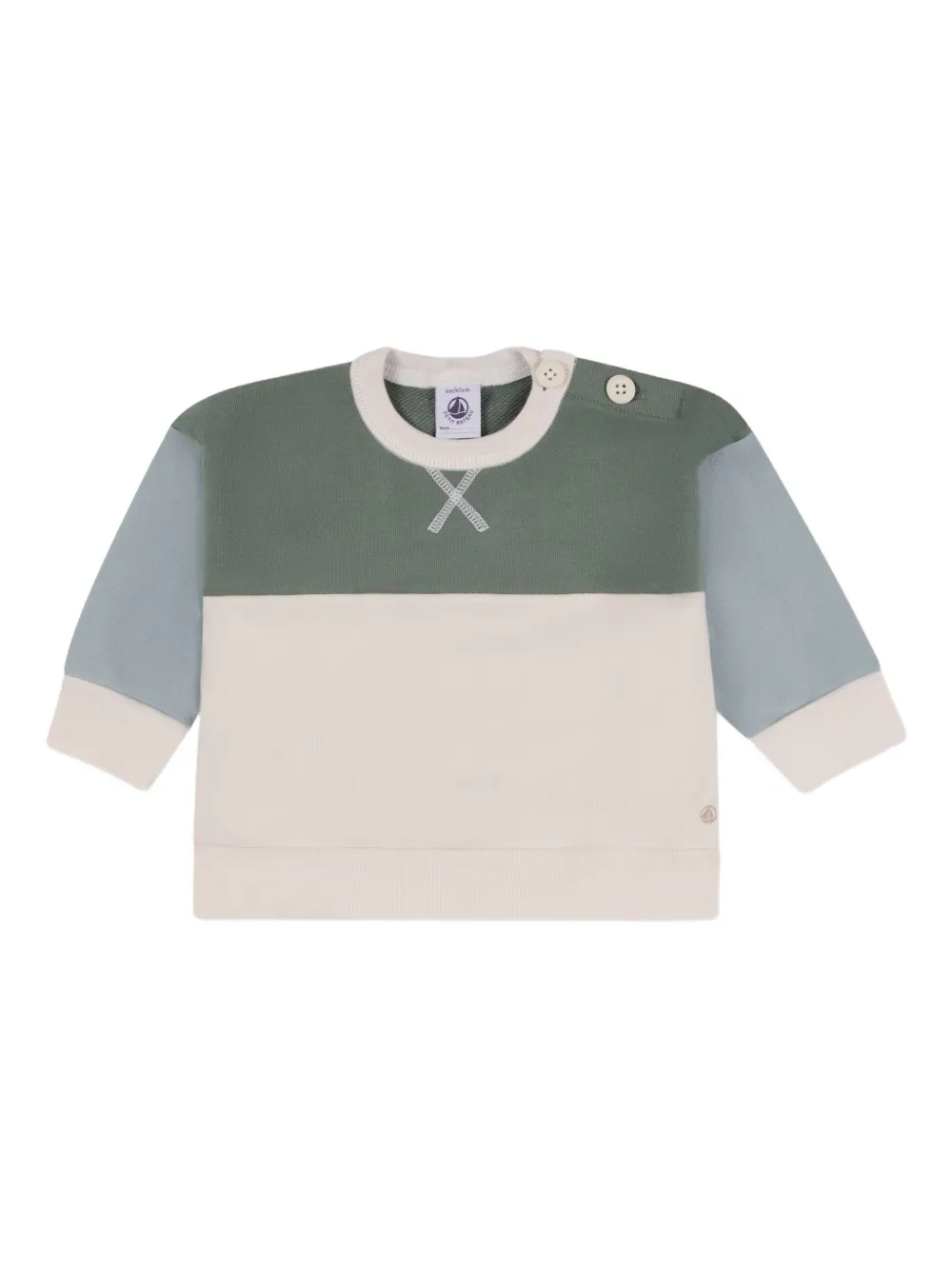 

Толстовка с цветными блоками Petit Bateau, нейтральный