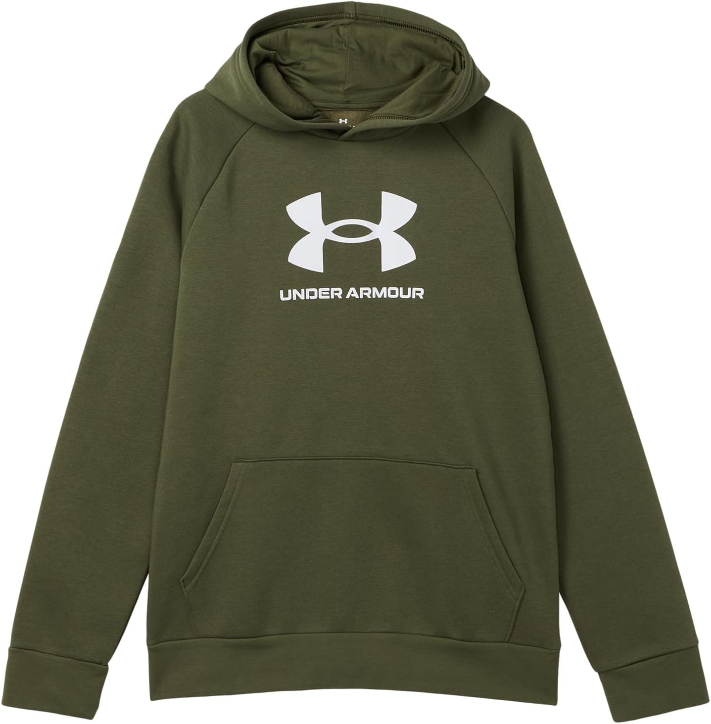 

Худи Under Armour Kids Rival Fleece Big Logo Hoodie, цвет Marine OD Green/White