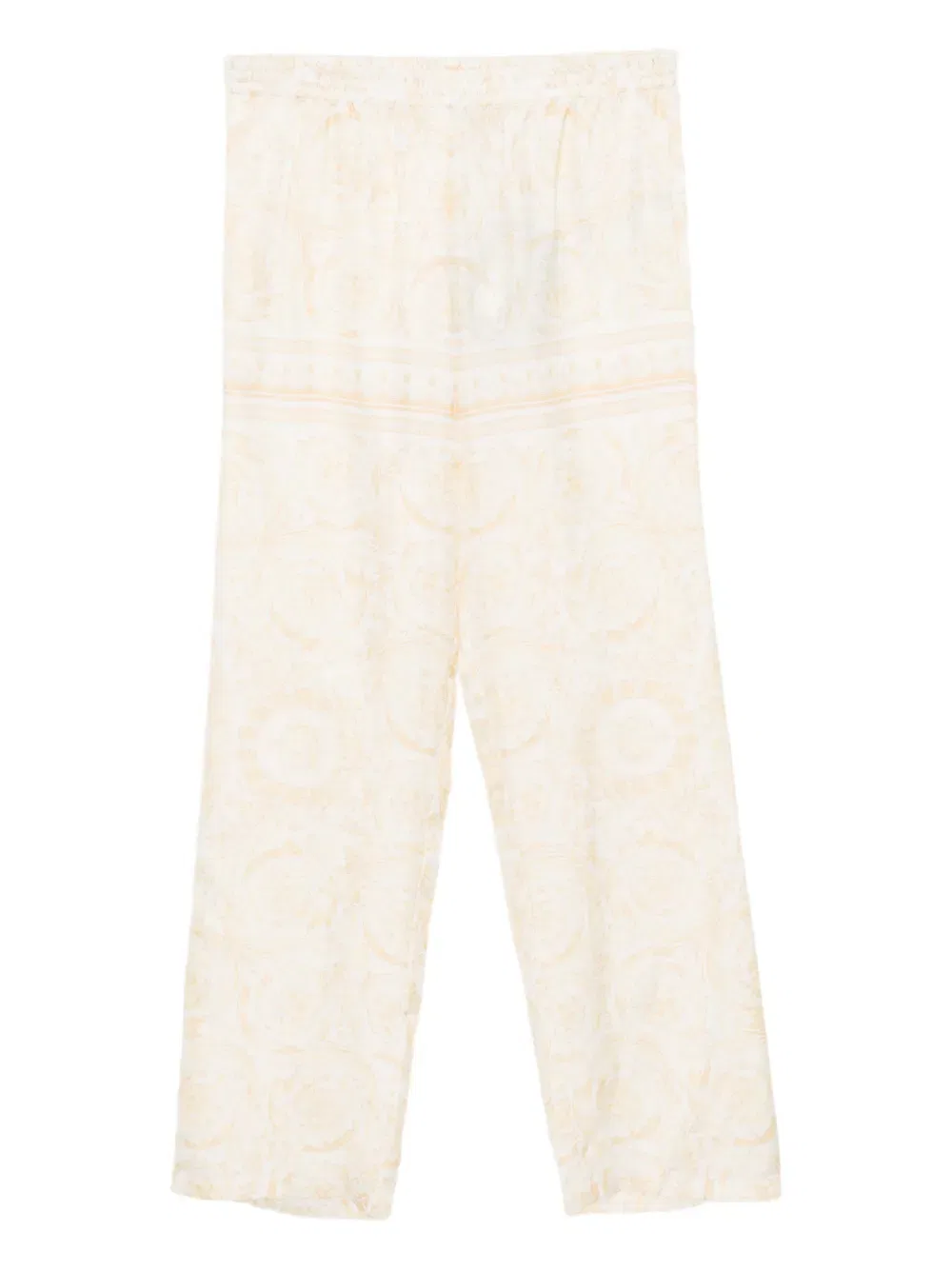 Брюки в стиле барокко Versace Kids, белый