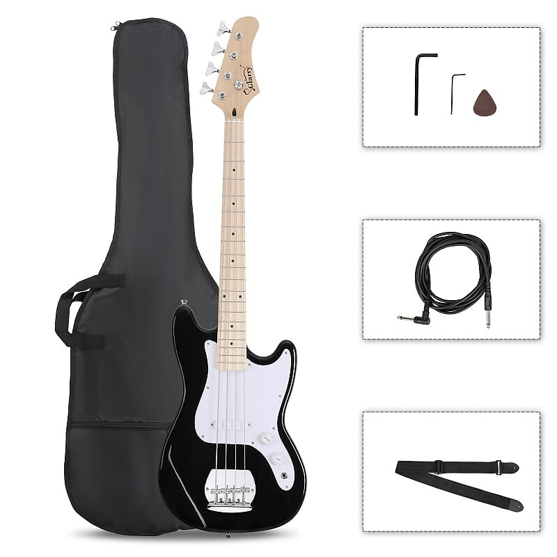

Басс гитара Glarry Black 30in GB Electric Bass Guitar Short Scale