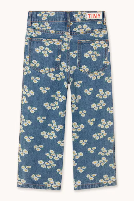 Джинсы colorful denim Blossoms Denim Jeans Tinycottons, синий — фото 3