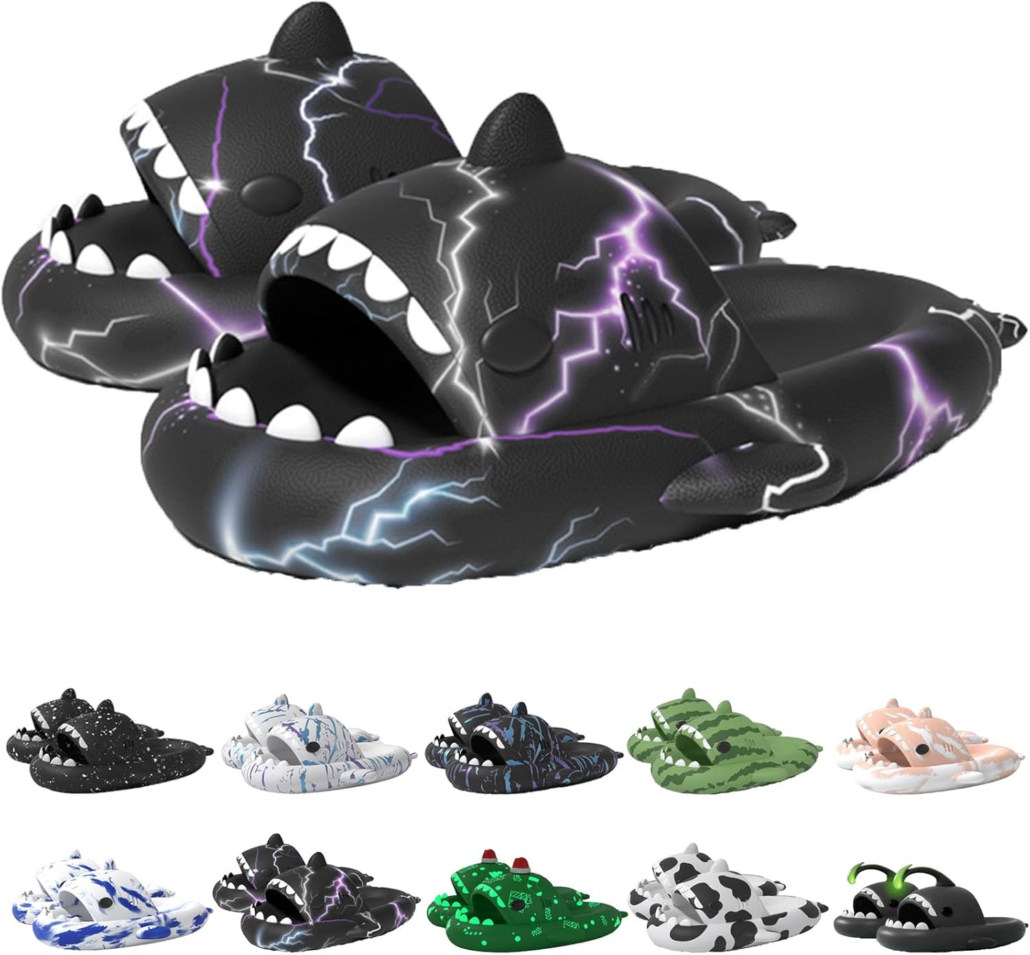 

Оригинальные шлепанцы Sharklas Polares, оригинальные Sharklas, шлепанцы Sharky, шлепанцы с изображением акулы, сандалии Shark Slides для женщин и мужчин Jfxgjuv, черный