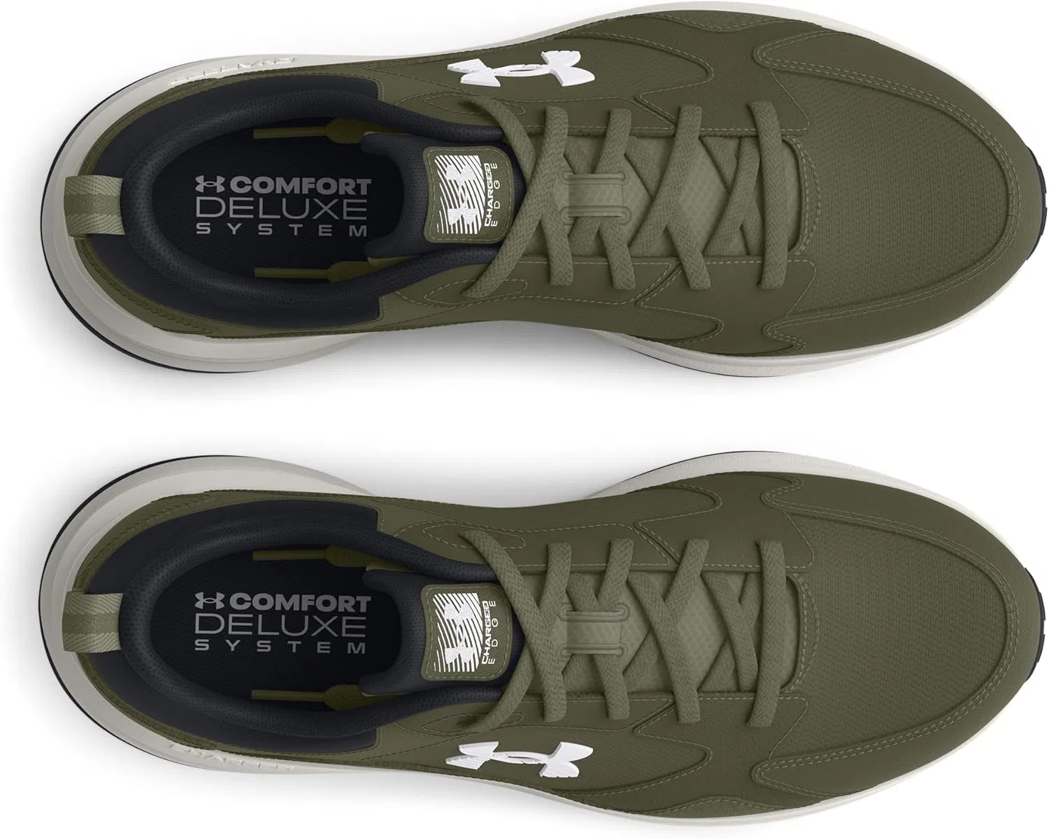 Мужские тренировочные кроссовки Under Armour Charged Edge, Marine Od Green White Clay White — фото 2