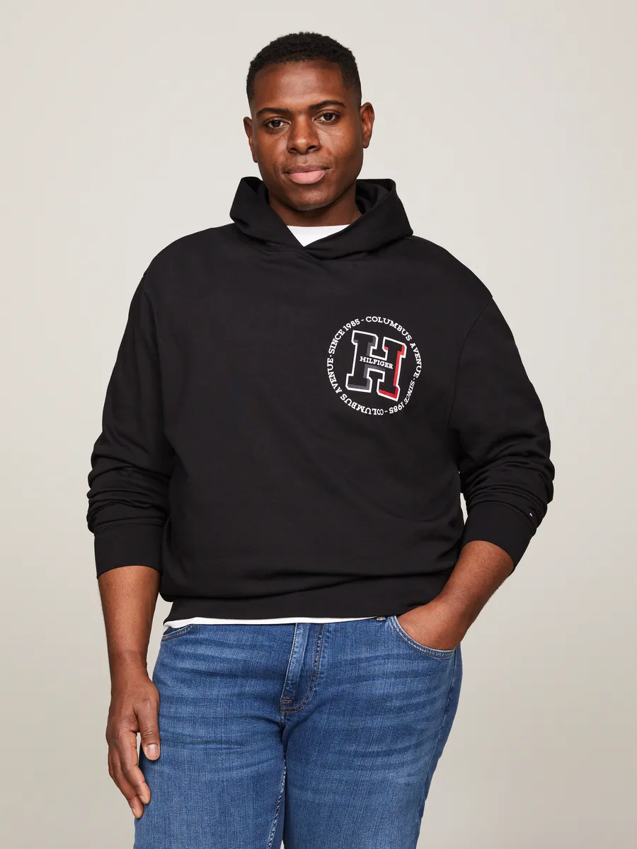 

Толстовка Tommy Hilfiger Big & Tall "BT-HILFIGER H ROUNDEL HOODY-B", большие размеры, черный