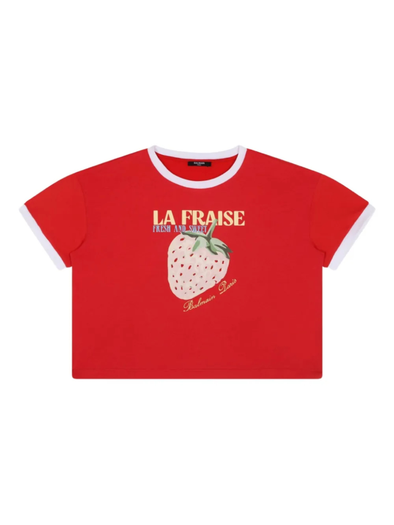 

Футболка с принтом Balmain Kids, красный