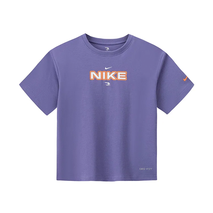 Футболка детская 3Brand с коротким рукавом, летняя Nike, Dust-Flying Amethyst