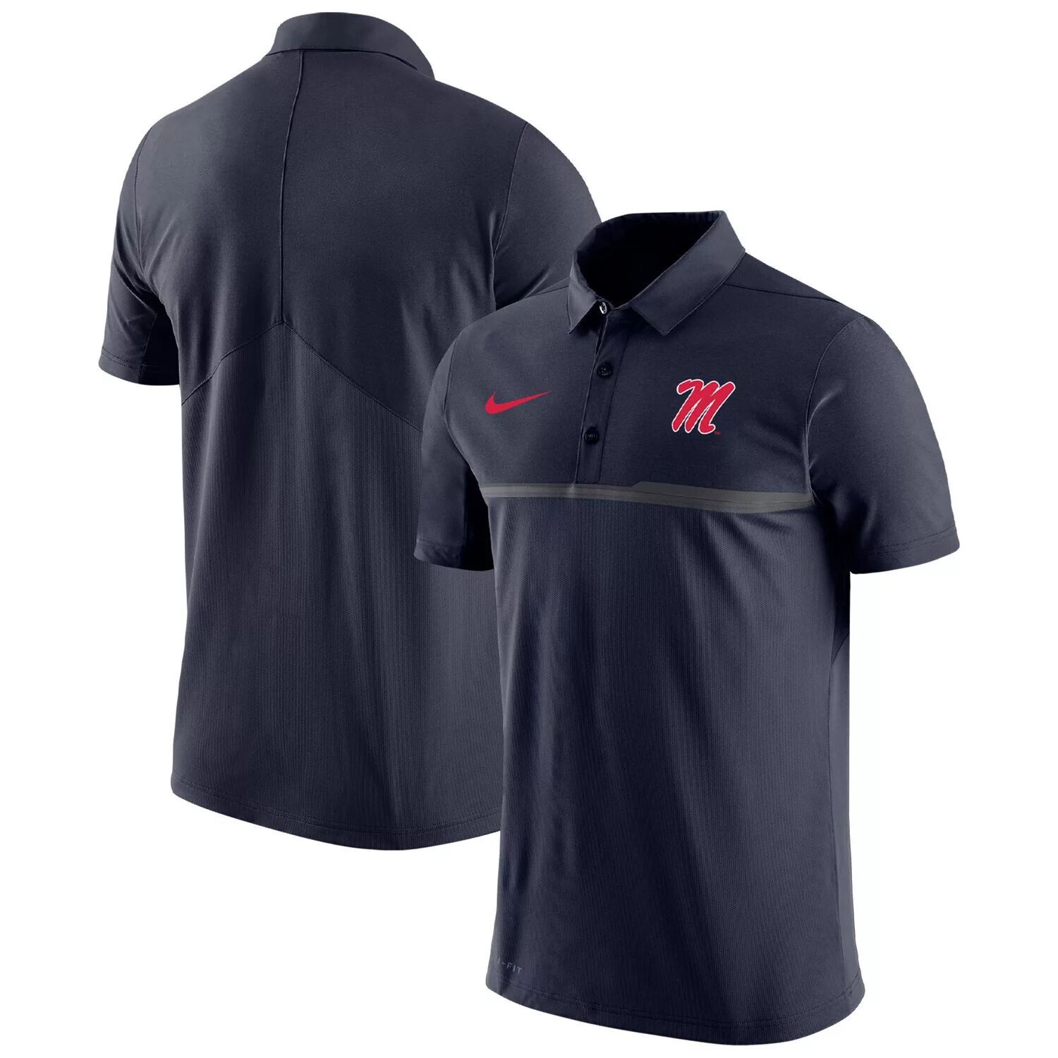 

Мужская темно-синяя футболка-поло Nike Ole Miss Rebels Coaches Performance, Синий, Мужская темно-синяя футболка-поло Nike Ole Miss Rebels Coaches Performance
