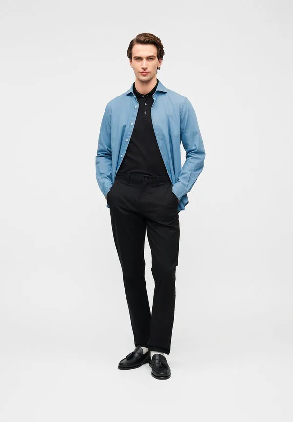 Элегантная повседневная узкая джинсовая рубашка Tommy Hilfiger, Indigo Blue Bell — фото 2