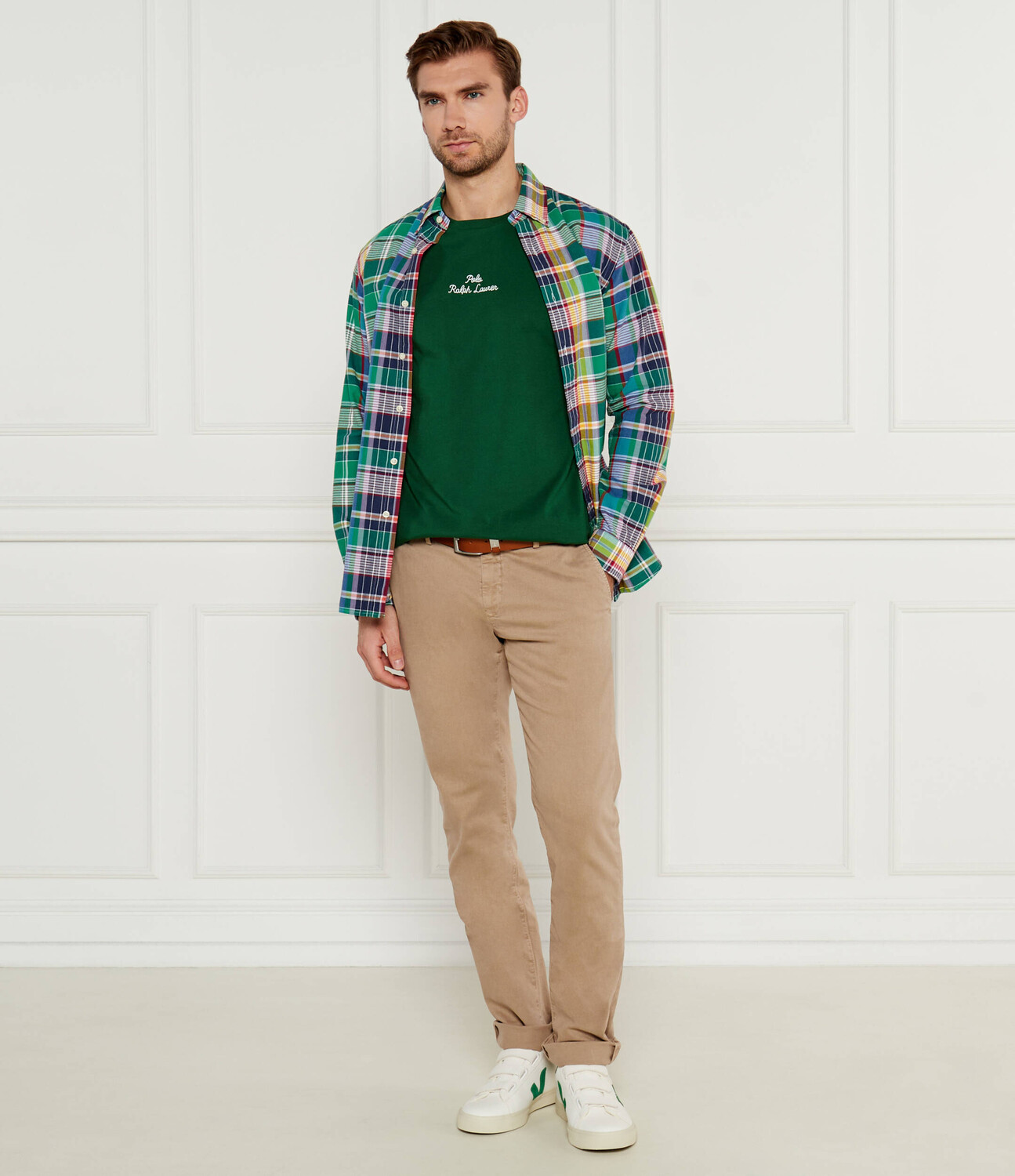 Футболка POLO RALPH LAUREN Regular Fit, цвет verde bottiglia — фото 2