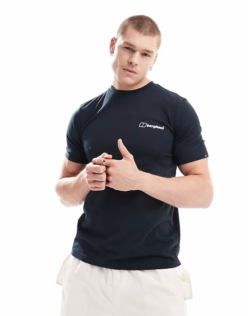 

Футболка Berghaus Oversize с короткими рукавами и логотипом черного цвета