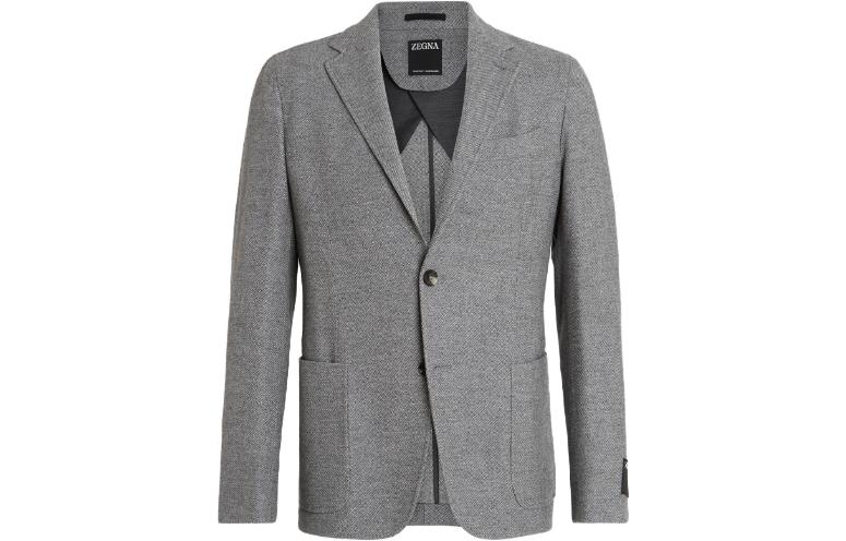 

Однобортный блейзер Zegna Ermenegildo Zegna, серый