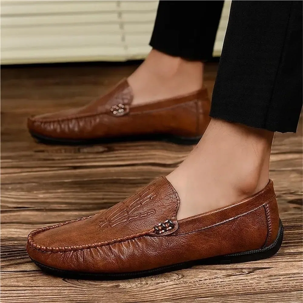 Мокасины кожаные Loafers Brown DHFIRUFSHLO — фото 2