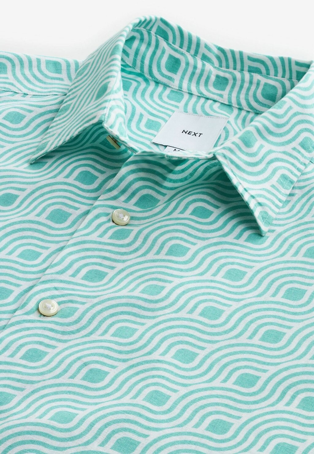 

Рубашка PRINTED SHORT SLEEVE, REGULAR FIT Next, бирюзовый