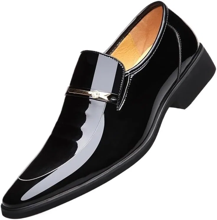 Лоферы кожаные Men's Dress Formal Shoes Black UOPYNE