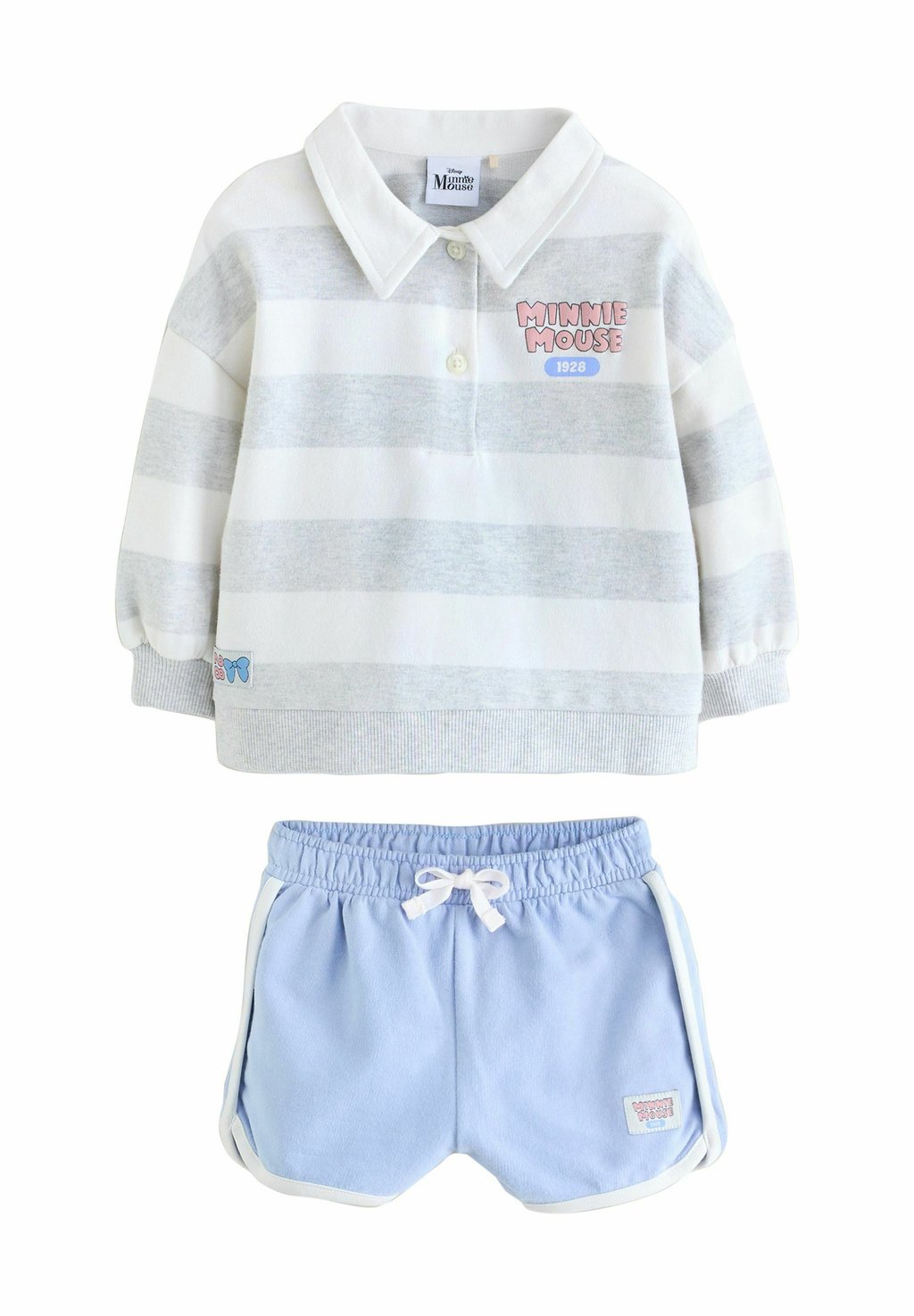 

Футболка с длинным рукавом MINNIE MOUSE STRIPE RUGBY SET Next, серый