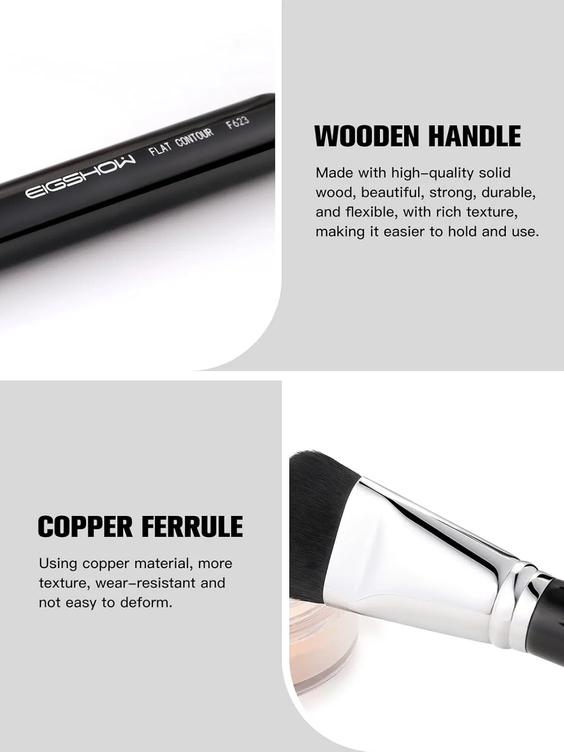 Плоская кисть для контуринга «Flat Contour Brush» от EIGSHOW Eigshow, F623 — фото 3