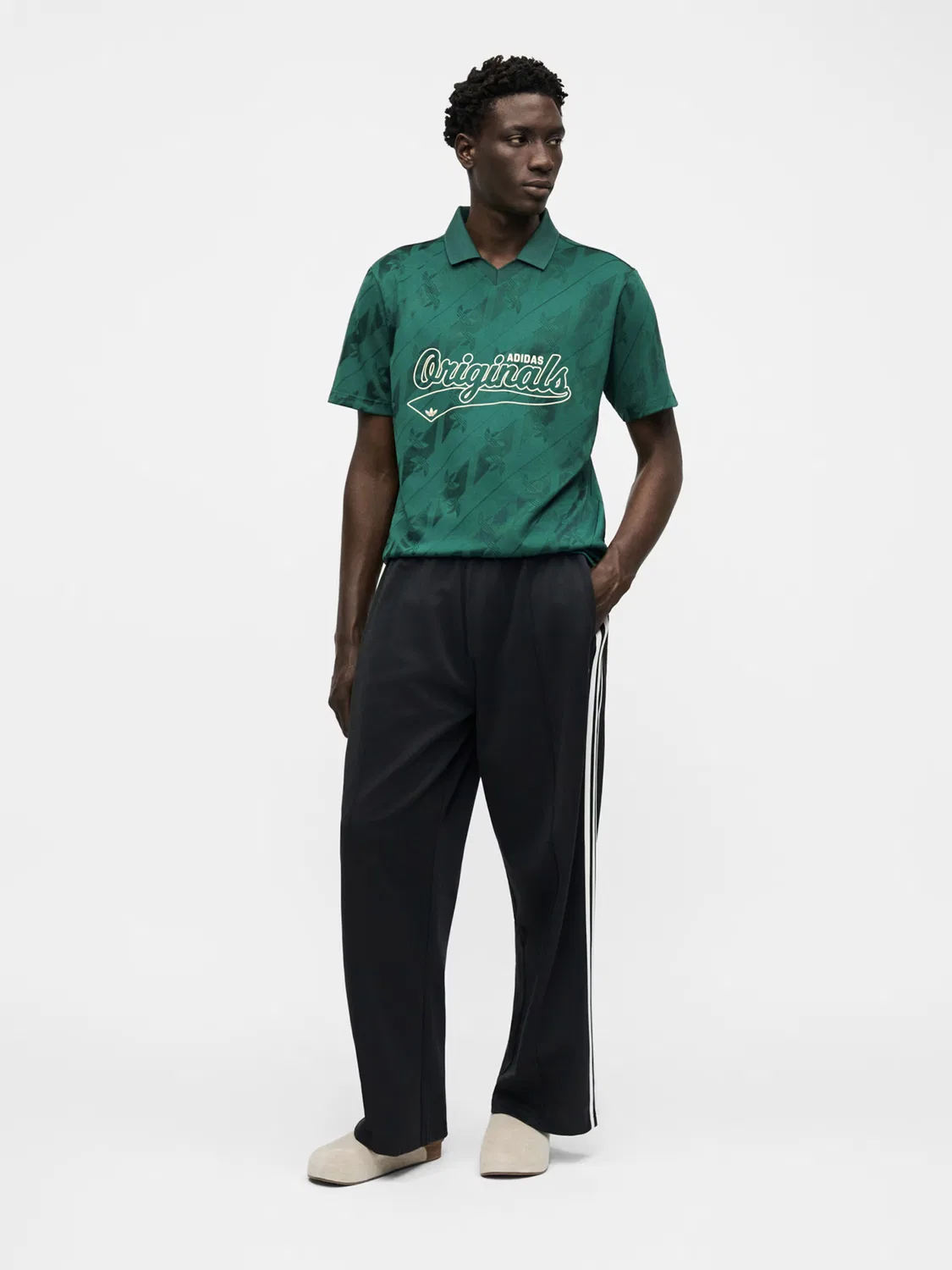 Футболка Adidas Originals зеленого и темно-зеленого цвета — фото 3