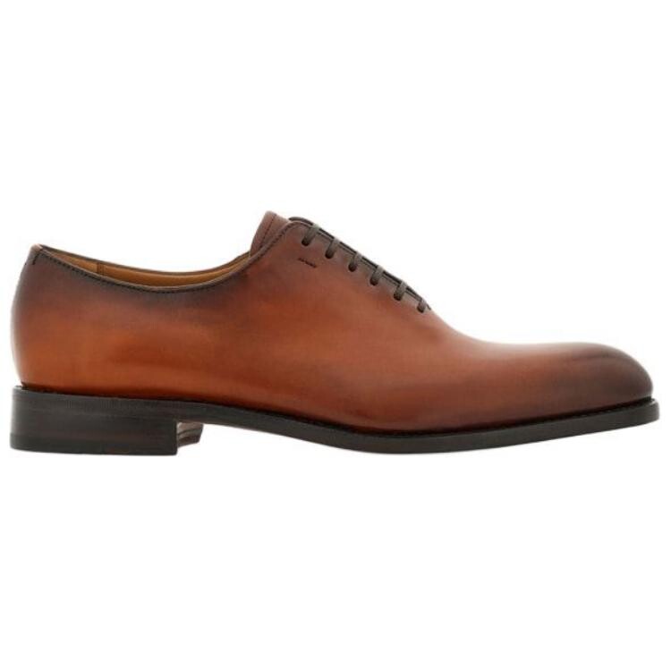 Туфли мужские низкие красно-коричневые Ferragamo — фото 2