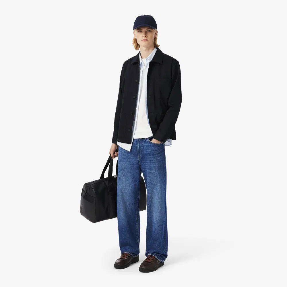 Мужская рабочая куртка тёмно-синего цвета от Lacoste — фото 4