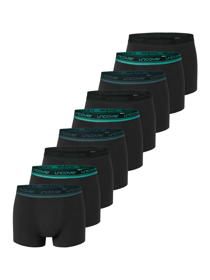 

UNCOVER BY SCHIESSER Хлопковые шорты/брюки в стиле ретро, черные