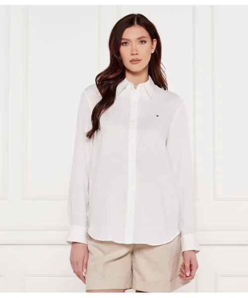 

Льняная рубашка Relaxed fit Tommy Hilfiger, белый