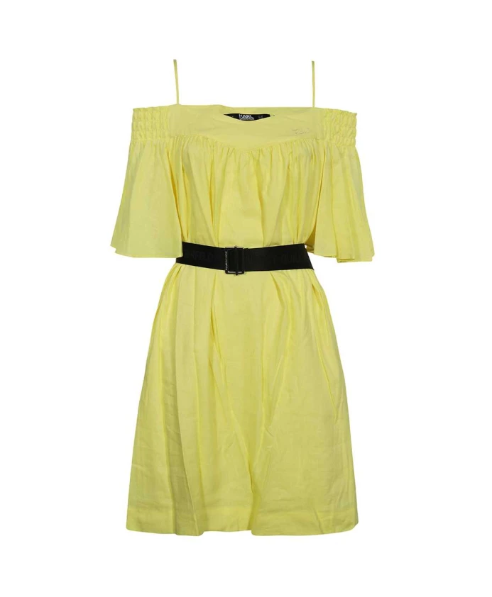 

Платье с открытыми плечами Karl Lagerfeld, желтый