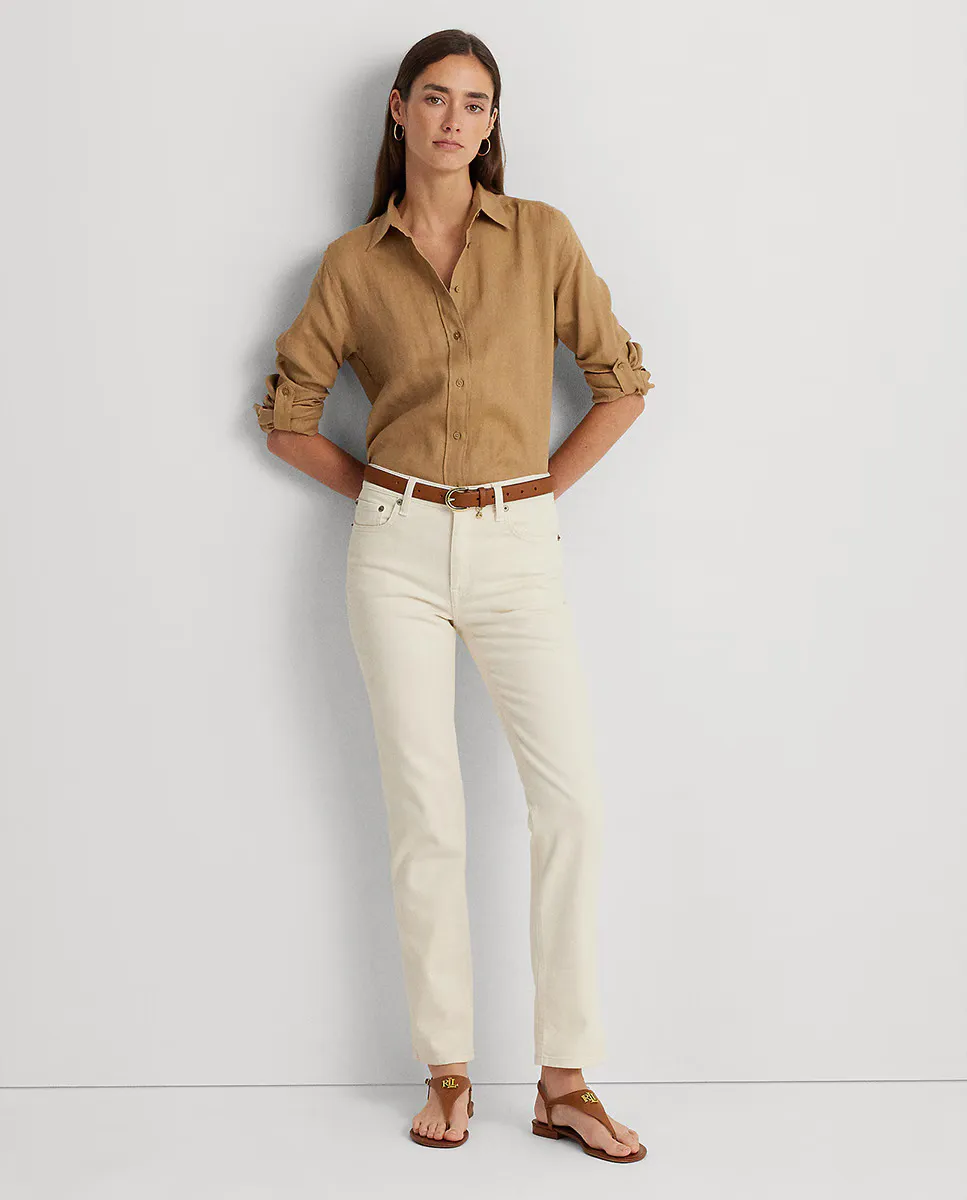 

Прямые женские джинсы с высокой посадкой Lauren Ralph Lauren, цвет Crudo