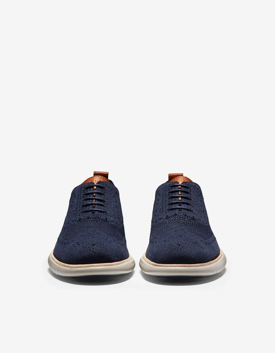 Мужские туфли на шнуровке из ткани Stitchlite  Cole Haan, тёмно-синий — фото 2