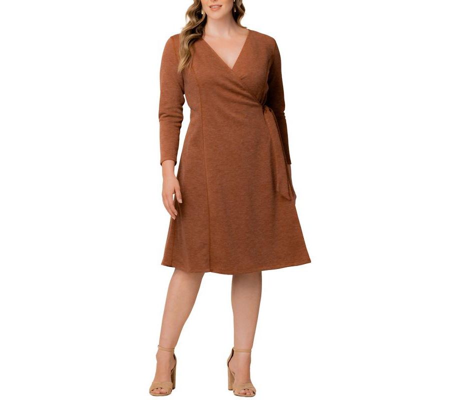 

Женское вязаное платье-сарафан большого размера London Kiyonna, Cinnamon