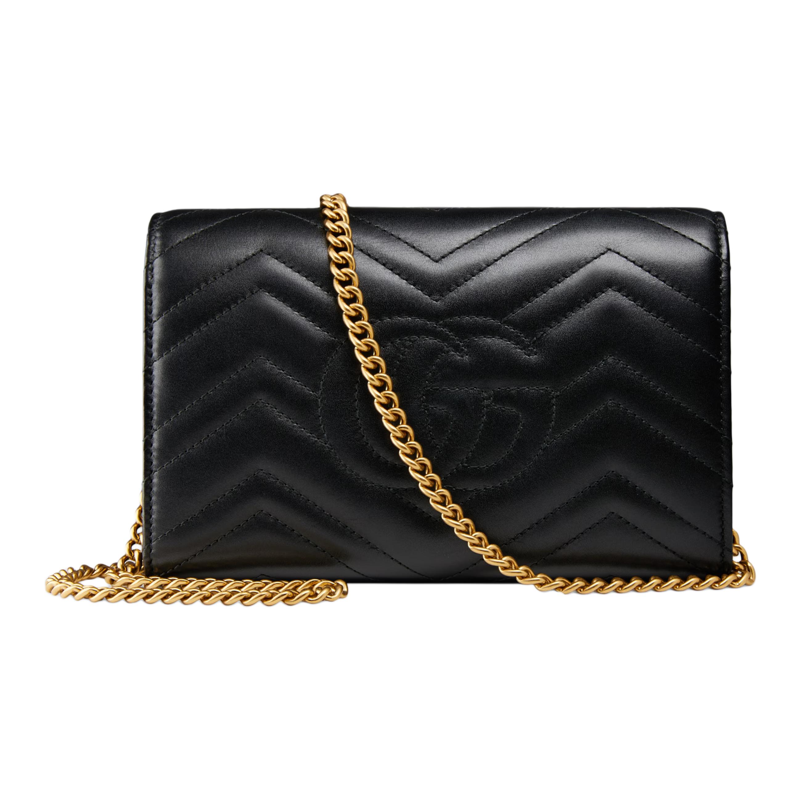 Миниатюрная сумка Gucci GG Marmont через плечо из натуральной кожи — фото 2