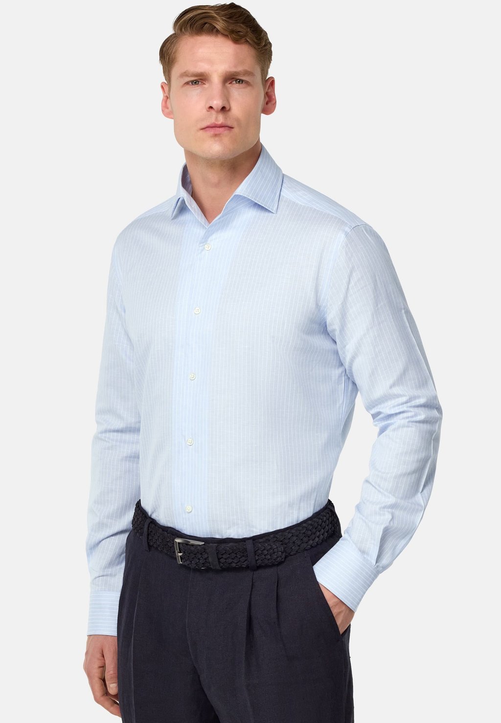 

Рубашка REGULAR FIT STRIPED Boggi Milano, светло-голубой