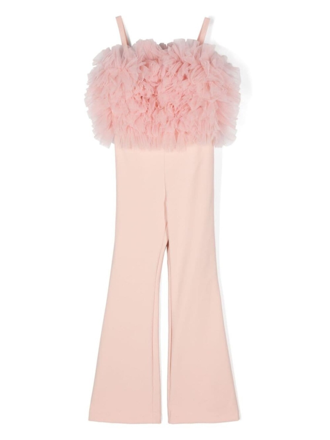 

Комбинезон со вставками из тюля Elisabetta Franchi La Mia Bambina, розовый