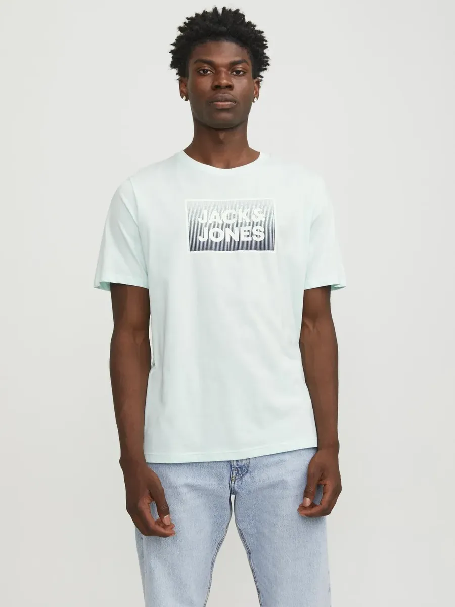 

Рубашка с короткими рукавами Jack & Jones "JJSTEEL TEE SS CREW NECK", цвет Soothing Sea