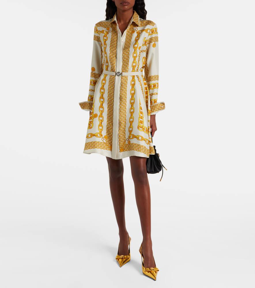 Кожаные лодочки на платформе Gianni Ribbon 85 золотистого цвета Versace, Gold-Versace Gold — фото 3